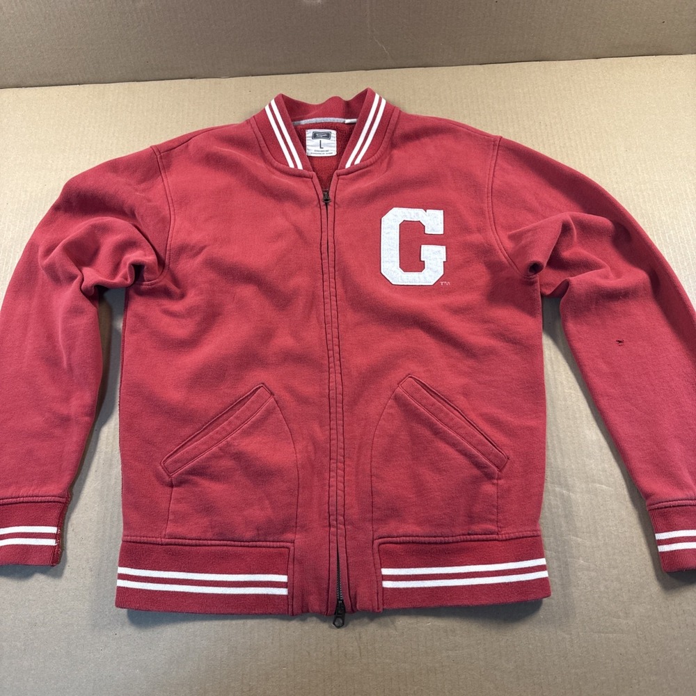 Tailgate Georgia Bulldogs Full Zip Jacket L, Red/White "GEORGIA" Back Spell Out